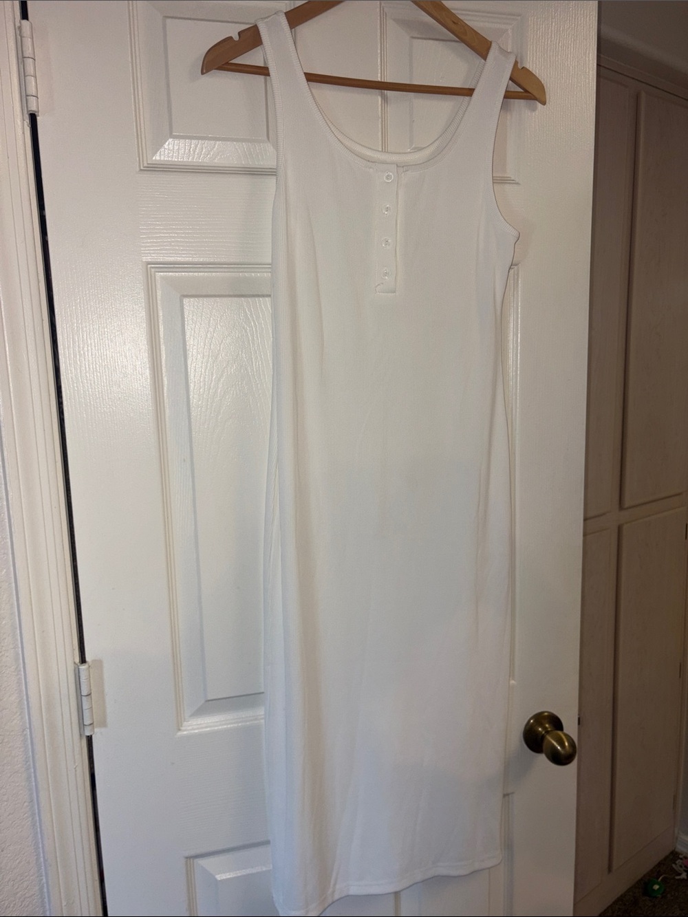 SHEIN white Large New  Ribbed Knit dress